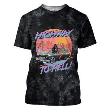 Gearhuman 3D Highway To Hell Custom Tshirt Apparel GW05103 3D T-shirt T-Shirt S