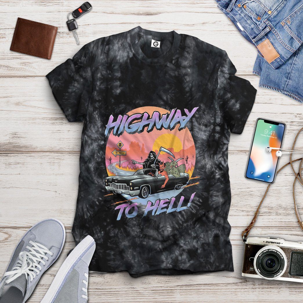 Gearhuman 3D Highway To Hell Custom Tshirt Apparel GW05103 3D T-shirt