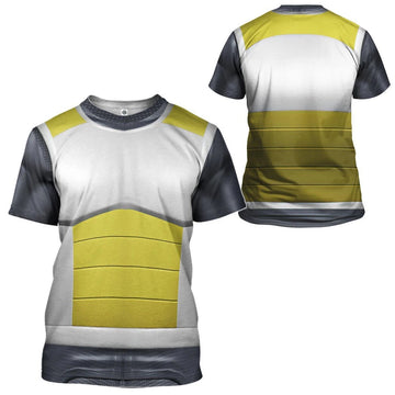 Gearhumans 3D Vegeta Saiyan Battle Armor Dragon Ball Super Custom Tshirt Apparel