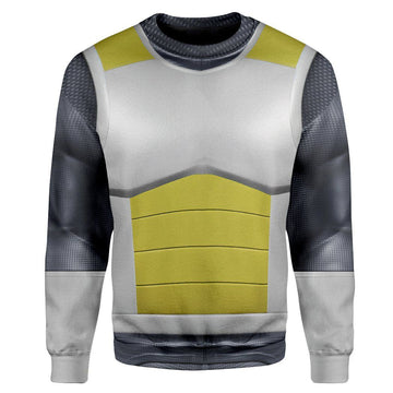 Gearhumans 3D Vegeta Saiyan Battle Armor Dragon Ball Super Custom Sweatshirt Apparel