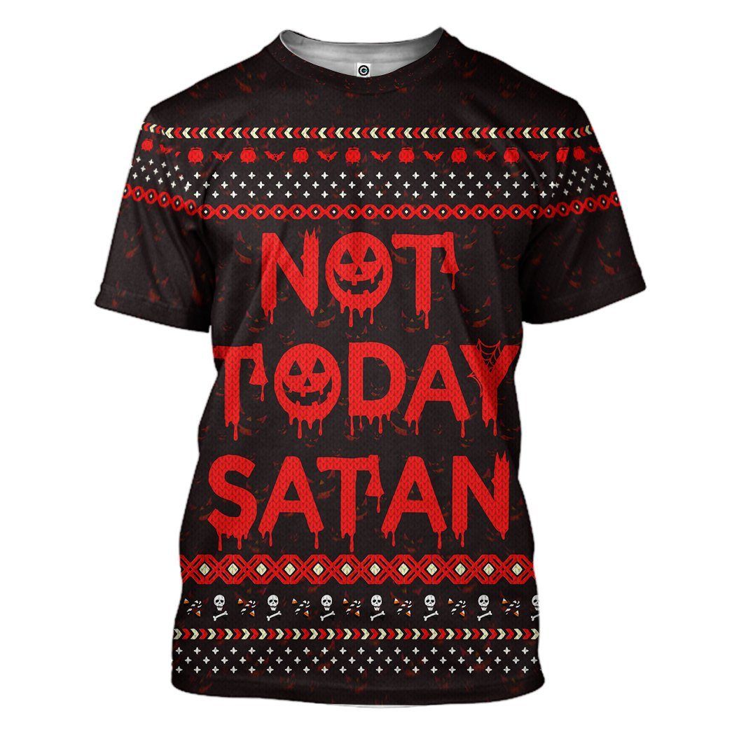 Gearhuman 3D Not Today Satan Ugly Custom Tshirt Apparel GN14092 3D T-shirt T-Shirt S