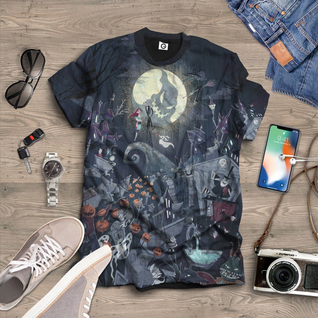 Gearhuman 3D The Nightmare Before Christmas Custom Tshirt Apparel GT16092 3D T-shirt