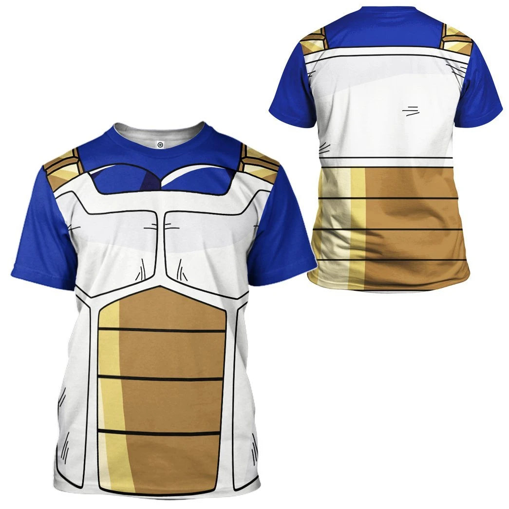 Gearhuman 3D Goku Vegeta Saiyan Battle Armor Dragon Ball Z Custom Tshirt Apparel GV210919 3D T-shirt