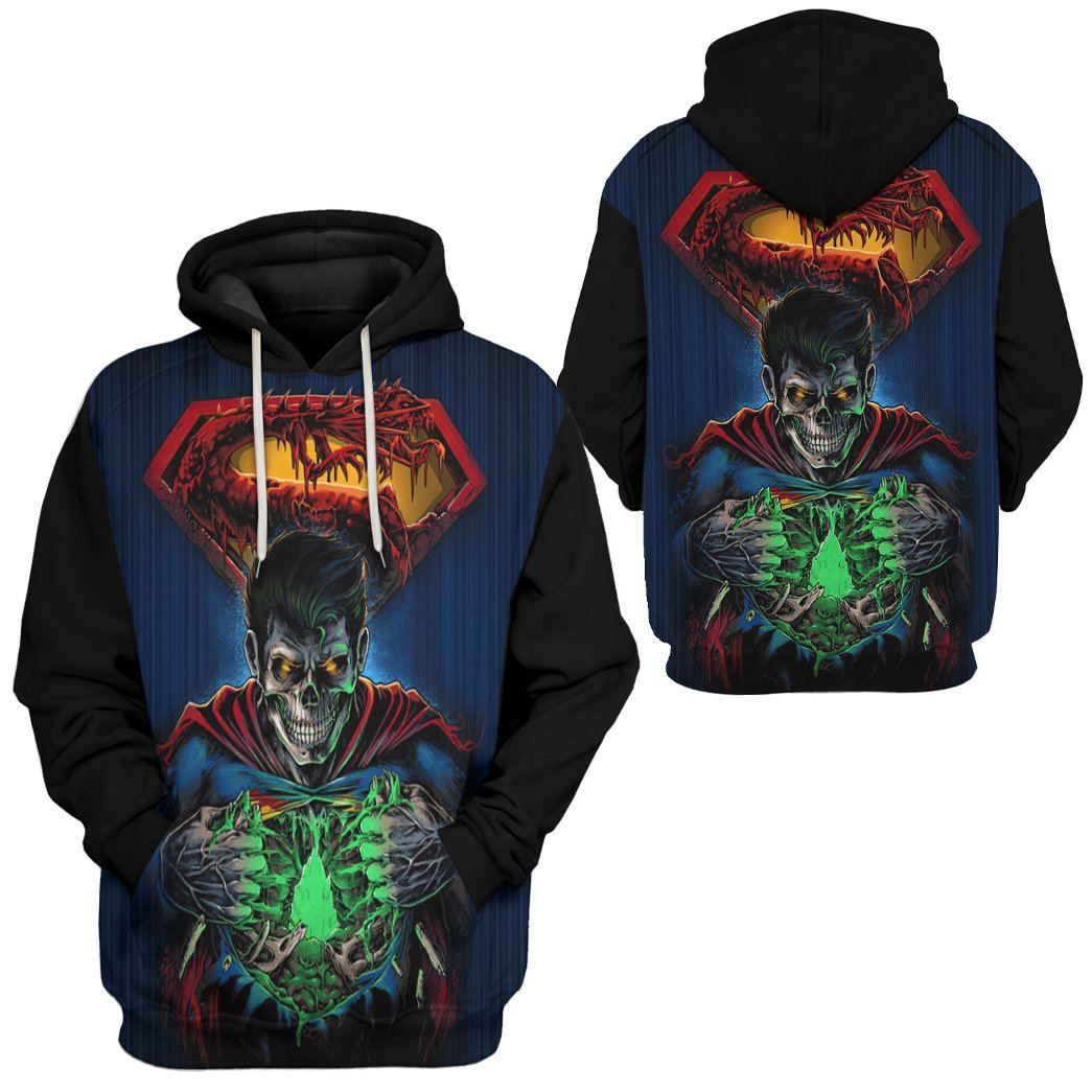 Gearhuman 3D Zombie Superman Custom Hoodie Apparel GW18092 3D Apparel