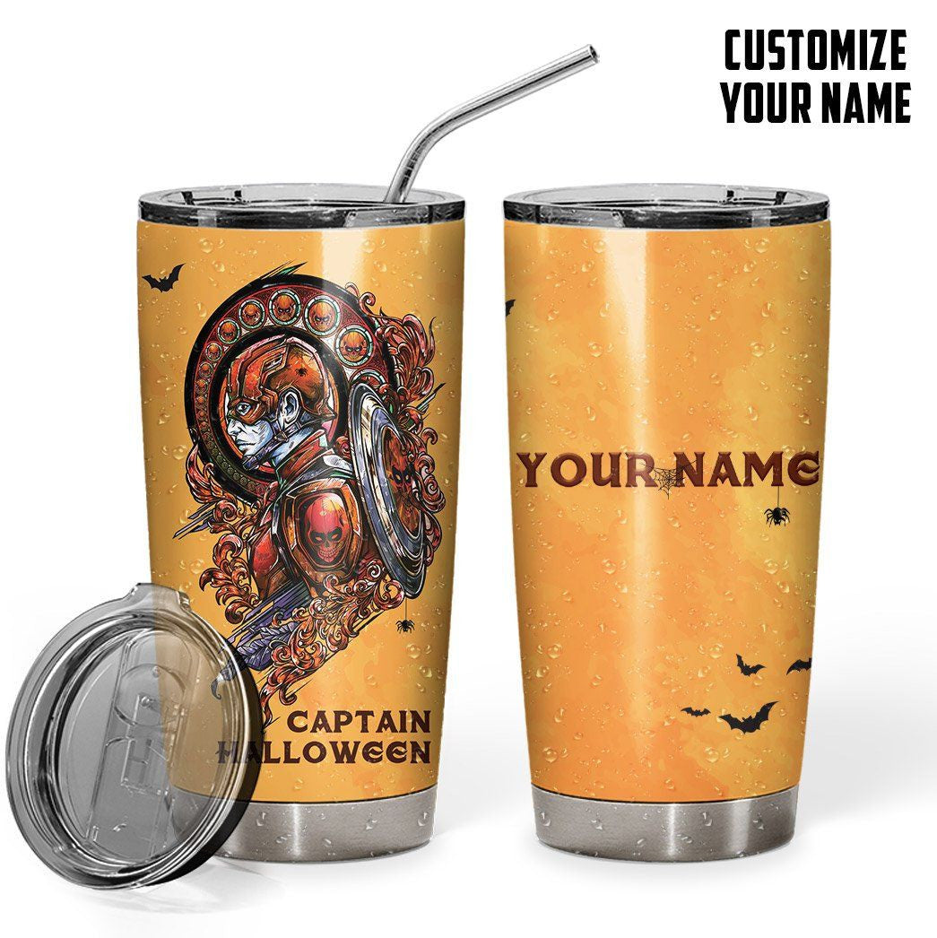 Gearhuman 3D Captain Halloween Custom Design Vacuum Insulated Tumbler GJ02101 Tumbler