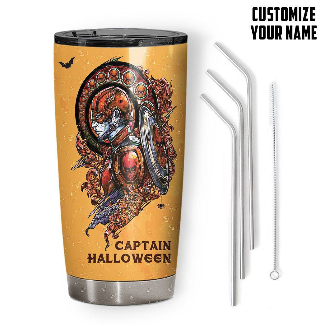 Gearhuman 3D Captain Halloween Custom Design Vacuum Insulated Tumbler GJ02101 Tumbler