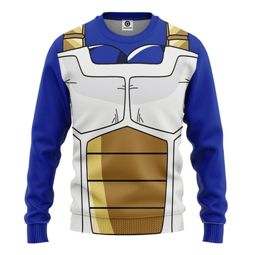 Gearhumans 3D Goku Vegeta Saiyan Battle Armor Dragon Ball Z Custom Sweatshirt Apparel