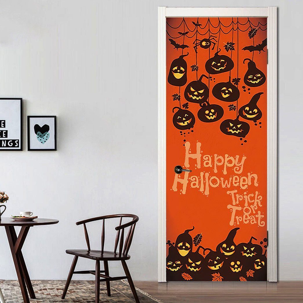 Gearhuman 3D Trick Or Treat Happy Halloween Custom Door Stickers GV230910 Door Stickers