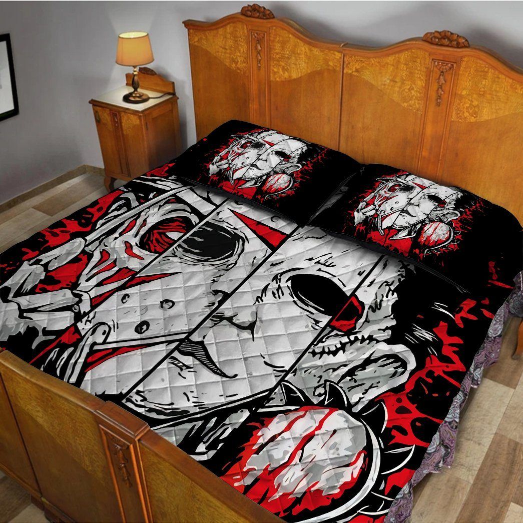 Gearhuman 3D Horror Movies Custom Quilt Set GW08097 Quilt Set Quilt Set Twin