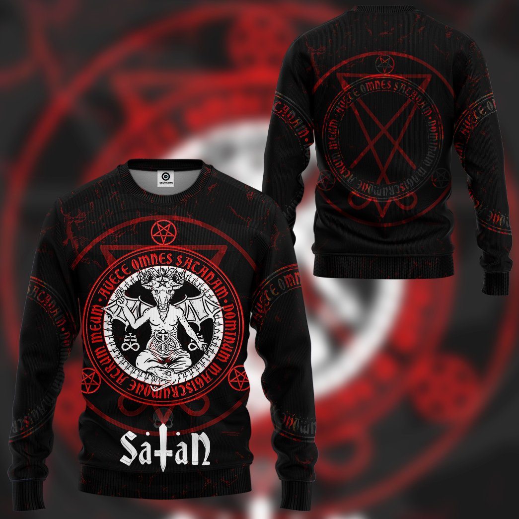 Gearhuman 3D Sigil Of Baphomet Custom Sweatshirt Apparel GW21093 Sweatshirt