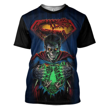 Gearhumans 3D Zombie Superman Custom Tshirt Apparel
