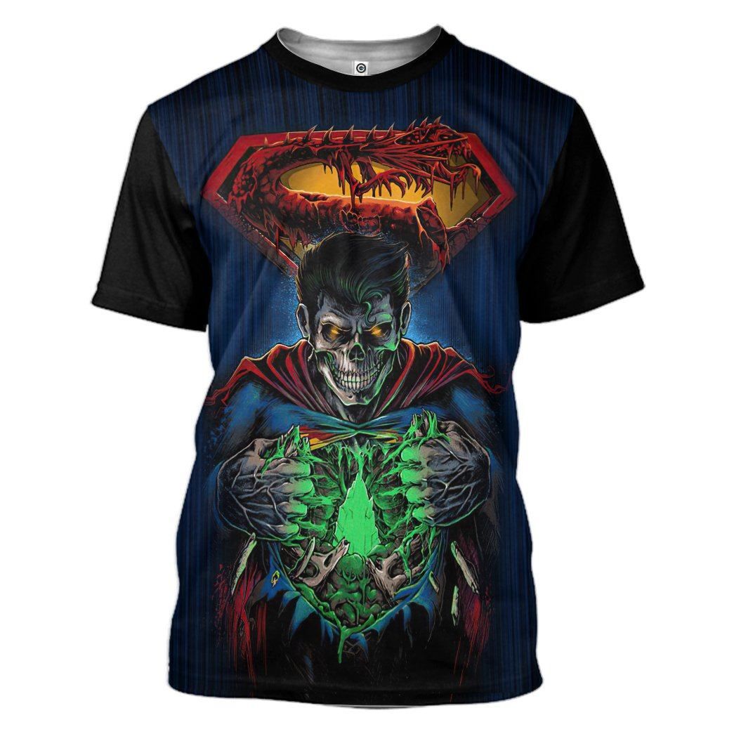 Gearhuman 3D Zombie Superman Custom Tshirt Apparel GW18092 3D T-shirt T-Shirt S