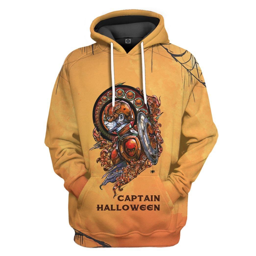 Gearhuman 3D Captain Halloween Custom Hoodie Apparel GJ02102 3D Apparel Hoodie S