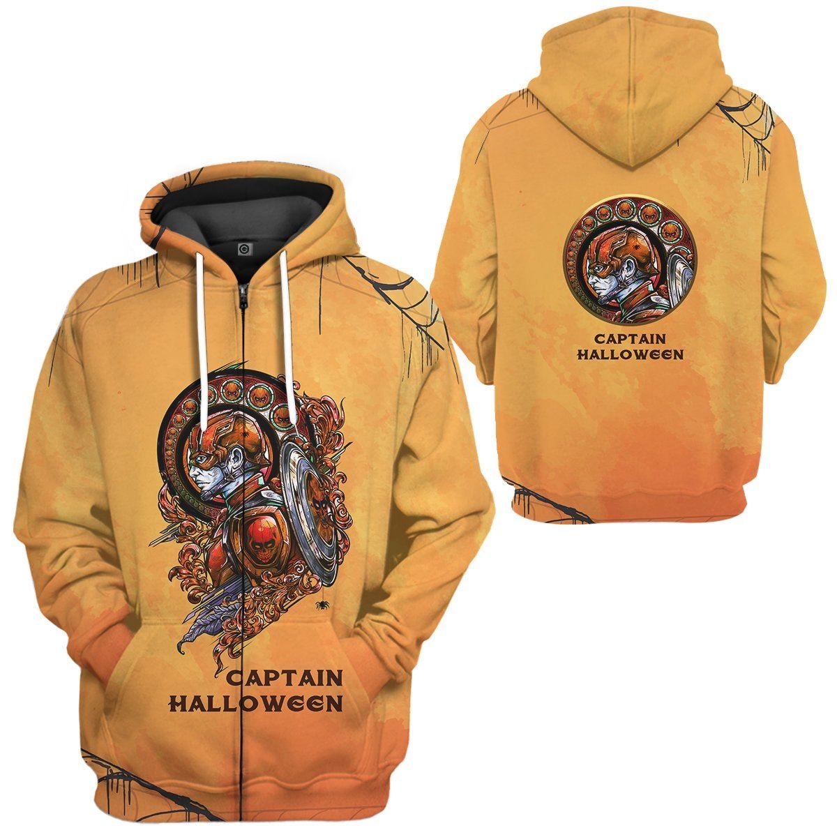 Gearhuman 3D Captain Halloween Custom Hoodie Apparel GJ02102 3D Apparel