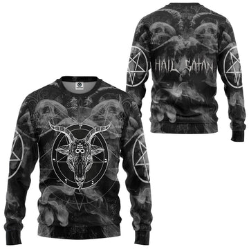 Gearhuman 3D Satanic Not Today Jesus Custom Sweatshirt Apparel GW30094 Sweatshirt