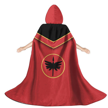 Gearhumans 3D Red Power Rangers Mystic Force Custom Hooded Cloak
