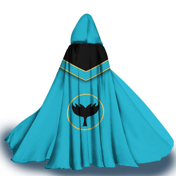Gearhumans 3D Blue Power Rangers Mystic Force Custom Hooded Cloak