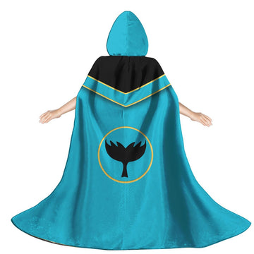 Gearhumans 3D Blue Power Rangers Mystic Force Custom Hooded Cloak