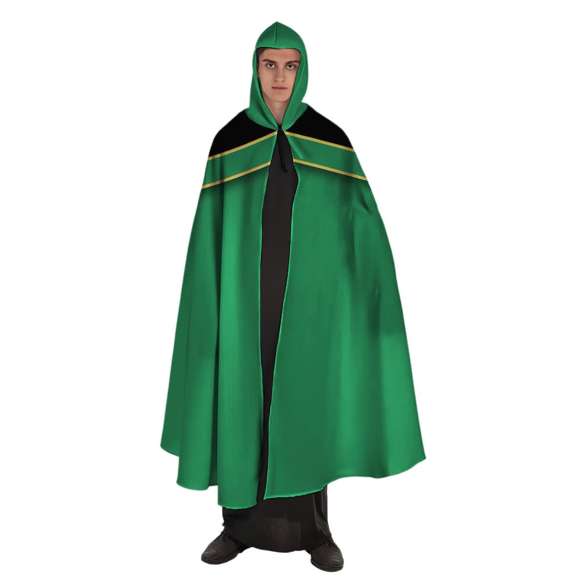 Gearhumans 3D Green Power Rangers Mystic Force Custom Hooded Cloak