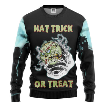 Gearhumans 3D Baseball Hat Trick Or Treat Custom Apparel