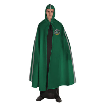 Gearhumans 3D Slytherin Quidditch Robe Custom Name Custom Number Hooded Cloak