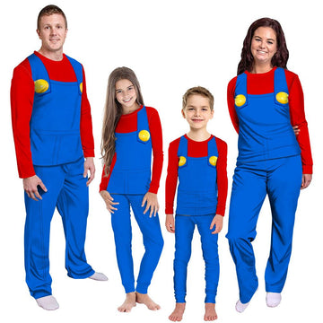 Gearhumans 3D Mario Custom Family Pajama