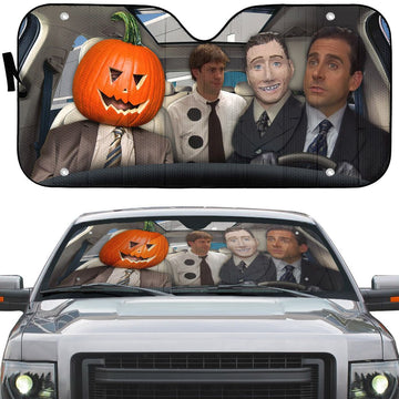 Gearhumans 3D The Office Halloween Michael Jim Dwight Custom Car Auto Sunshade