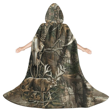 Gearhumans 3D Hunting Camouflage Deer Custom Hooded Cloak