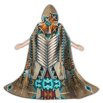 Gearhumans 3D Native American Custom Hooded Cloak