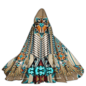 Gearhumans 3D Native American Custom Hooded Cloak