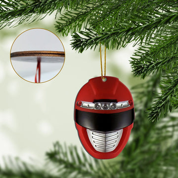 Gearhumans 3D Overdrive Red Power Rangers Christmas Custom Ornament