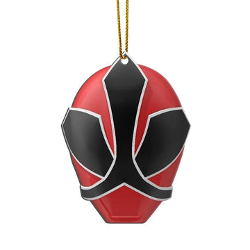 Gearhumans 3D Shinkenger Red Power Rangers Christmas Custom Ornament