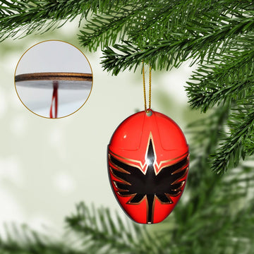 Gearhumans 3D Mystic Force Red Power Rangers Christmas Custom Ornament