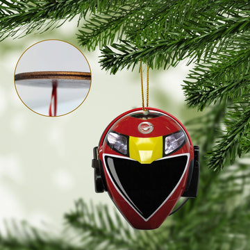 Gearhumans 3D RPM Red Power Rangers Christmas Custom Ornament