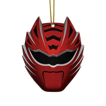 Gearhumans 3D Jungle Fury Red Power Rangers Christmas Custom Ornament