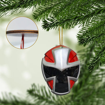 Gearhumans 3D Super Ninja Steel Red Power Rangers Christmas Custom Ornament