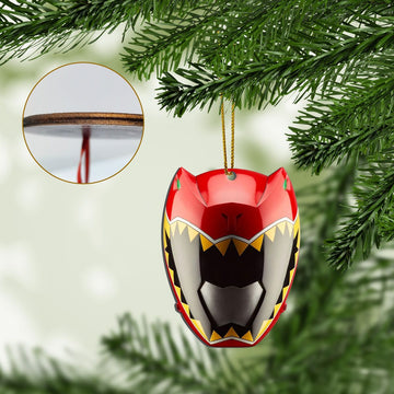 Gearhumans 3D Dino Charge Red Power Rangers Christmas Custom Ornament