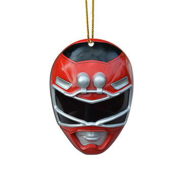 Gearhumans 3D Red Power Rangers Turbo Christmas Custom Ornament