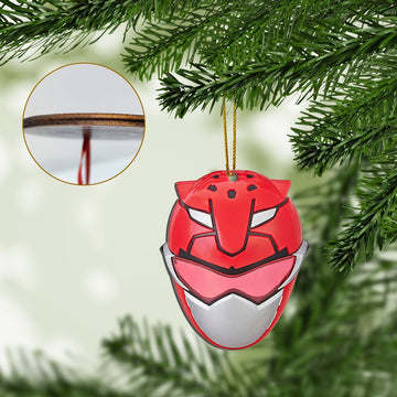Gearhumans 3D Beast Morphers Red Power Rangers Christmas Custom Ornament