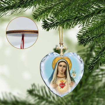 Gearhumans 3D Christmas Eve Mother Mary Is Beside You Custom Ornament