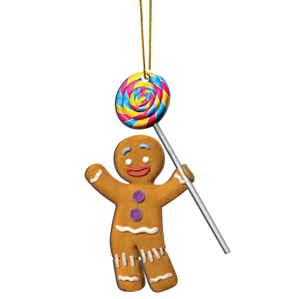 Gearhumans 3D Gingerbread Man Custom Plastic Ornament