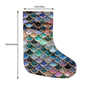 Gearhumans 3D THE MOST PINK SPARKLE MERMAID TAIL IN THE OCEAN CUSTOM CHRISTMAS STOCKING