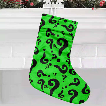 Gearhumans 3D DC The Riddler Custom Christmas Stocking