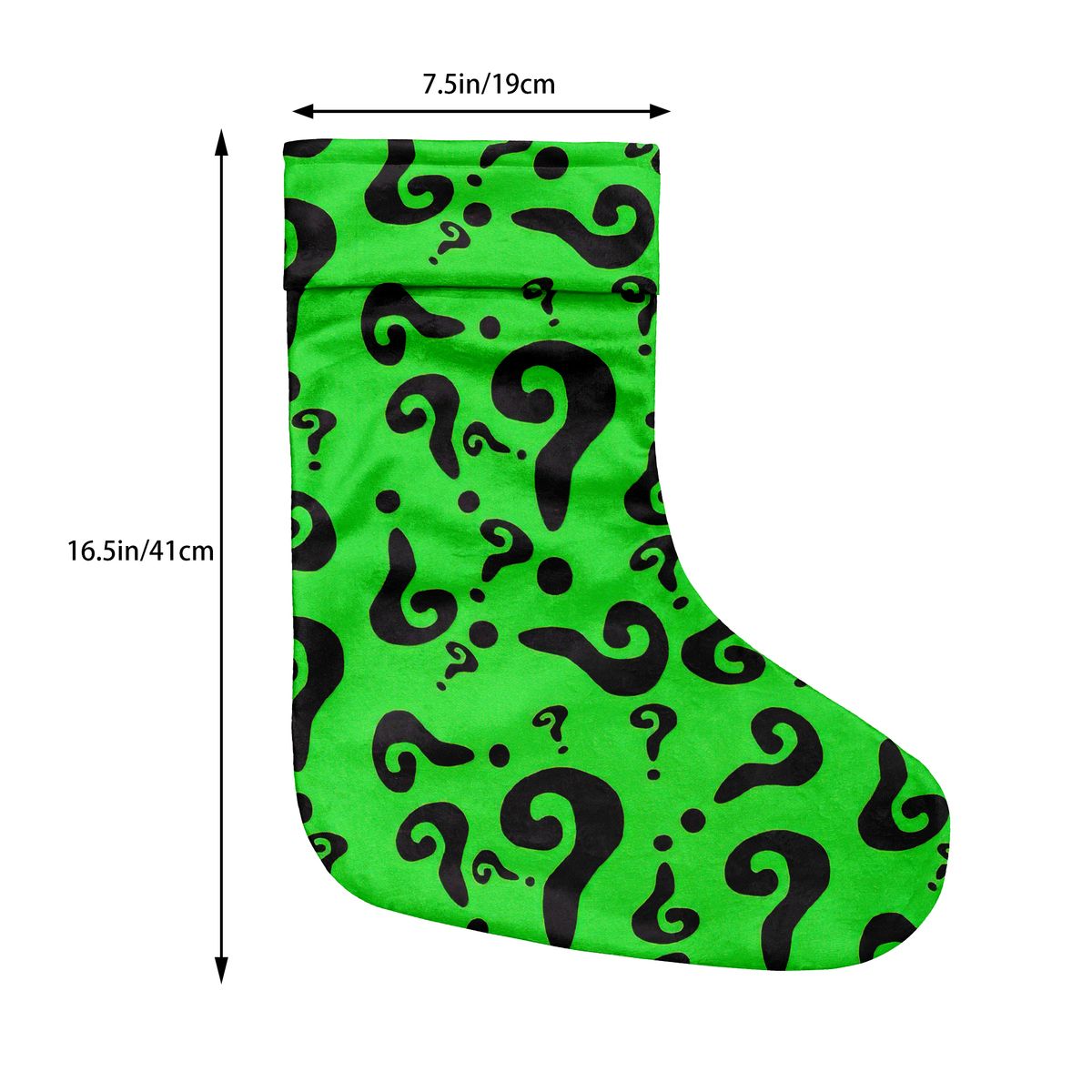 Gearhumans 3D DC The Riddler Custom Christmas Stocking