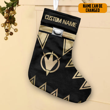 Gearhumans 3D Power Ranger Dino Thunder Black Custom Name Christmas Socks