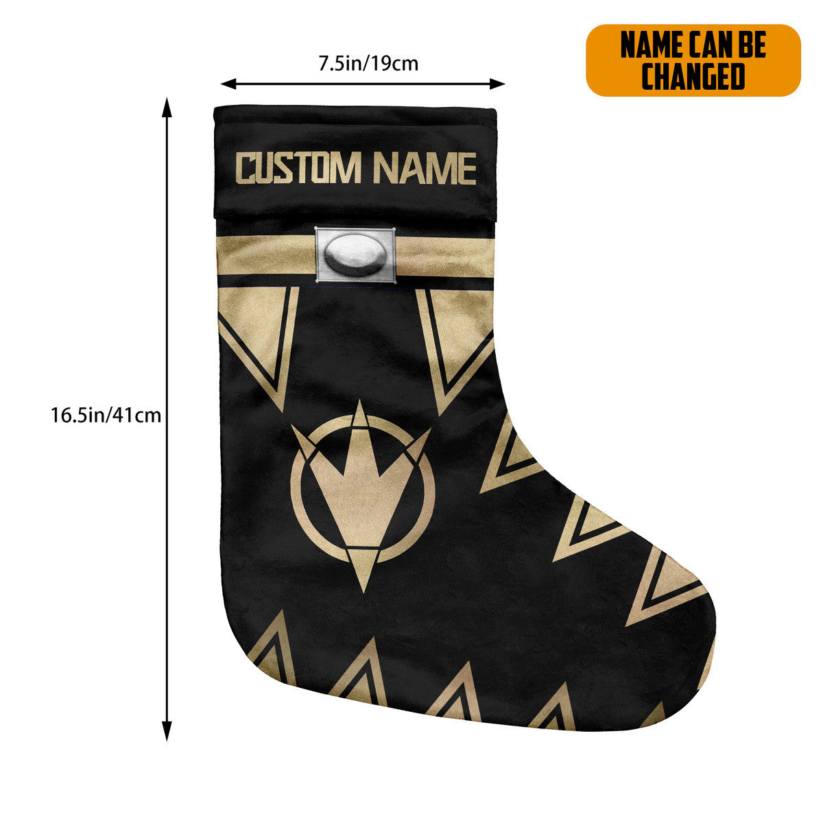 Gearhumans 3D Power Ranger Dino Thunder Black Custom Name Christmas Socks