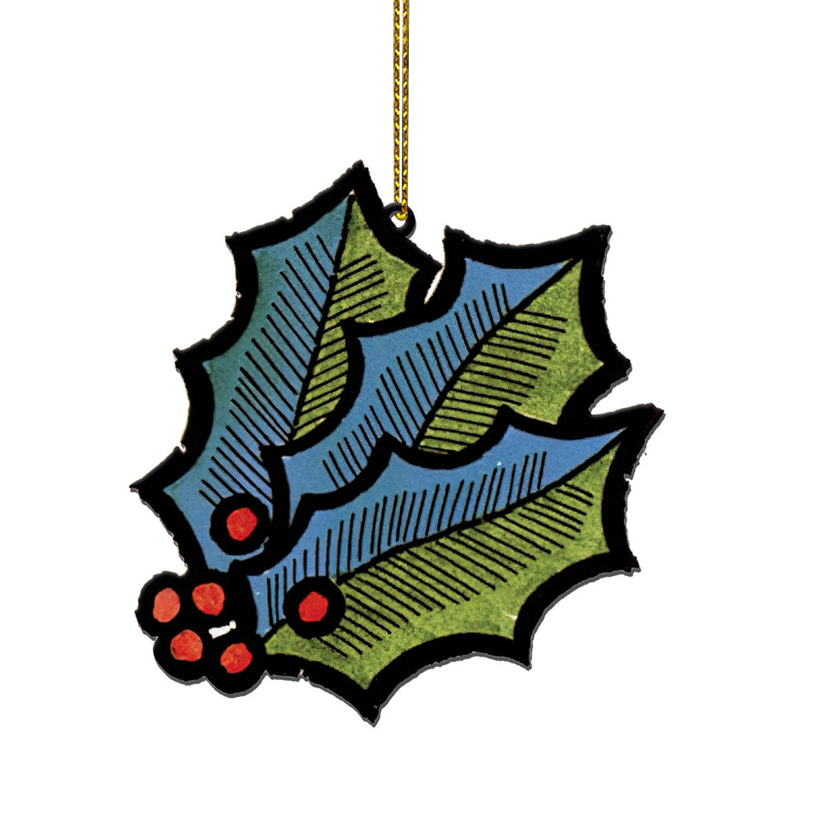 Gearhumans 3D ELV PRL Holly Leaves And Christmas Tree Custom Ornament