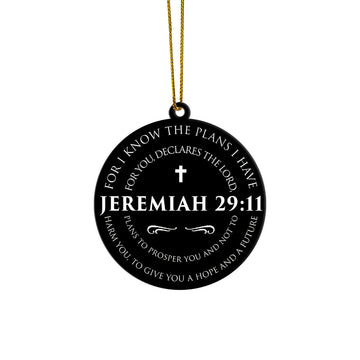 Gearhumans 3D Jeremiah 29:11 For I Know The Plans I Have Custom Ornament