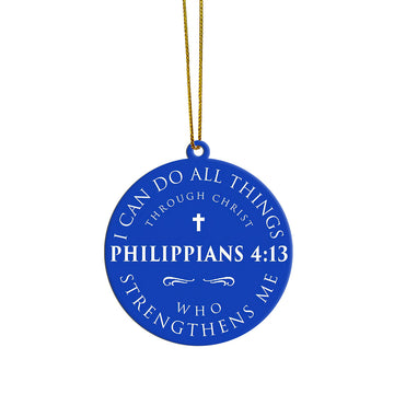 Gearhumans 3D Philippians 4:13 I Can Do All Things Custom Ornament