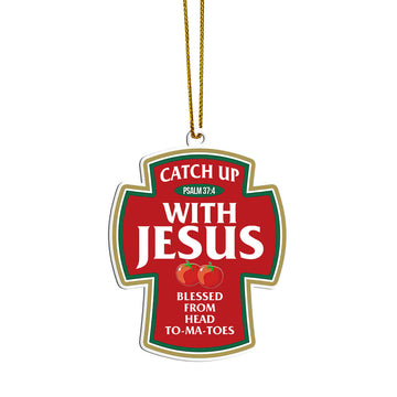 Gearhumans 3D Catch Up With Jesus Custom Ornament